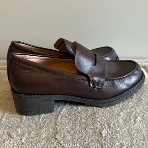 COLE HAAN‎ Camea Lug Penny Loafer Women's Madeira Leather 10 - Picture 2 of 6